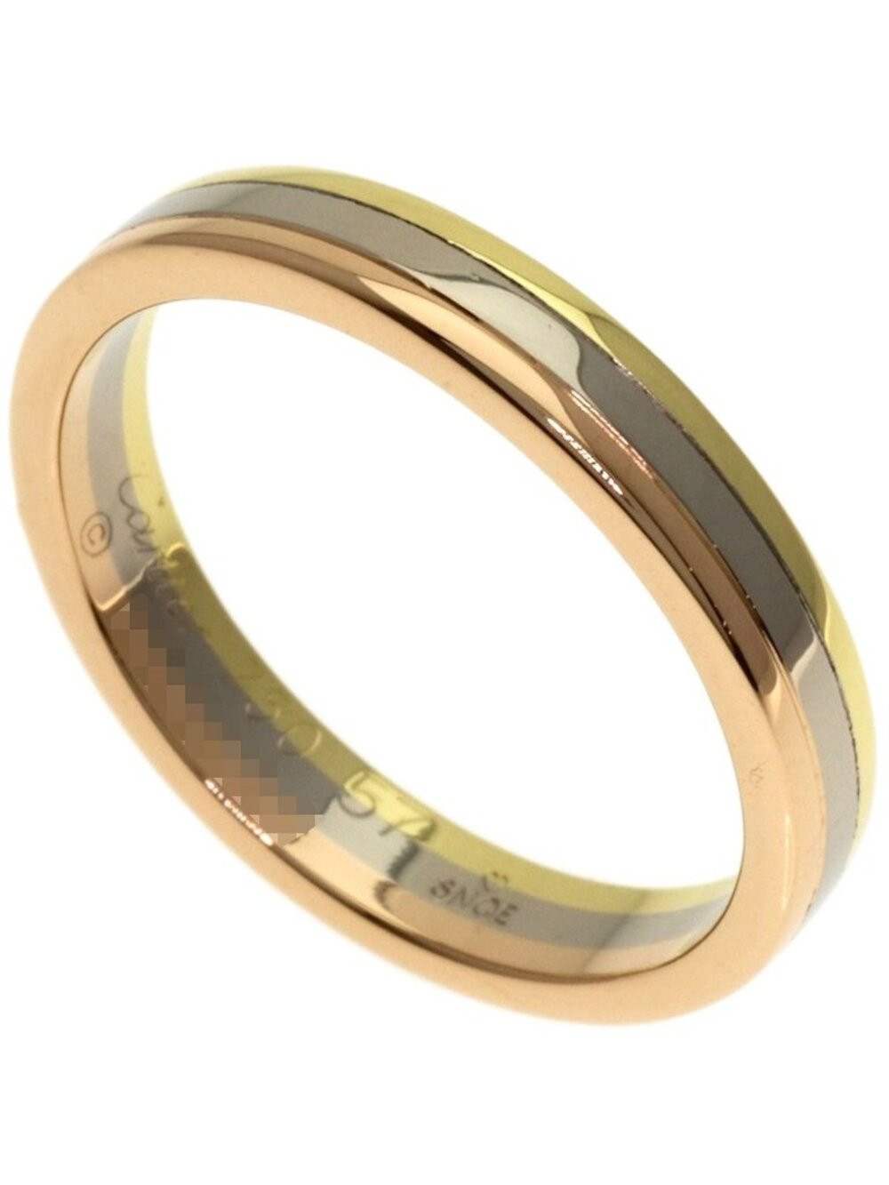 Cartier Trinity 57 Ring 18k Yellow Gold 18k White Pink